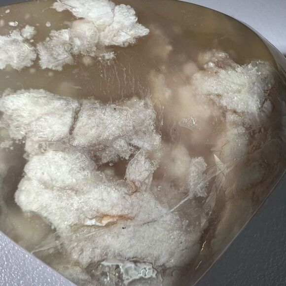 Flower Agate Heart Carving‎ (#4) - Picture 4 of 12